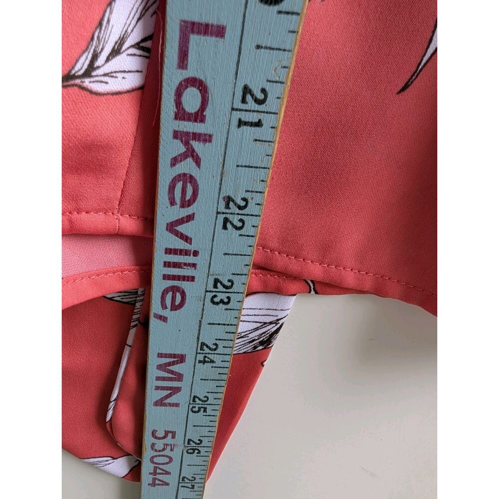 Womens Liz Clayborne Blouse, Size M, Melon color Floral 90s Y2K - Picture 4 of 10